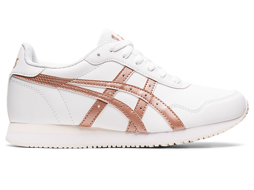 Sneakers Asics Tiger Runner Feminino Branco Rosa Douradas | 5637-CKWES