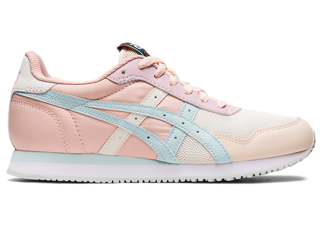 Sneakers Asics Tiger Runner Feminino Creme Luz Turquesa | 0651-IAVJP