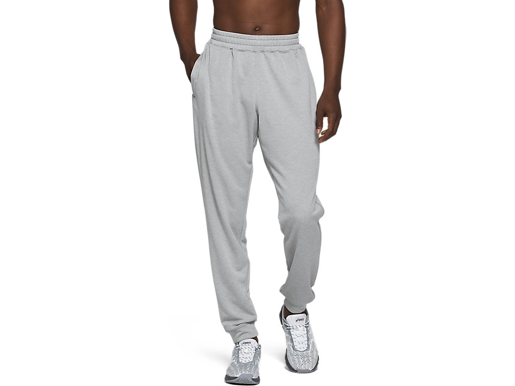 Calças Asics French Terry Jogger Masculino Cinzentas | 7682-DBEAW