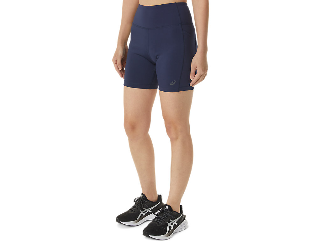 Calças Asics Pr Lyte 5in Run With Pockets Feminino Azul Marinho | 6935-KYPQF