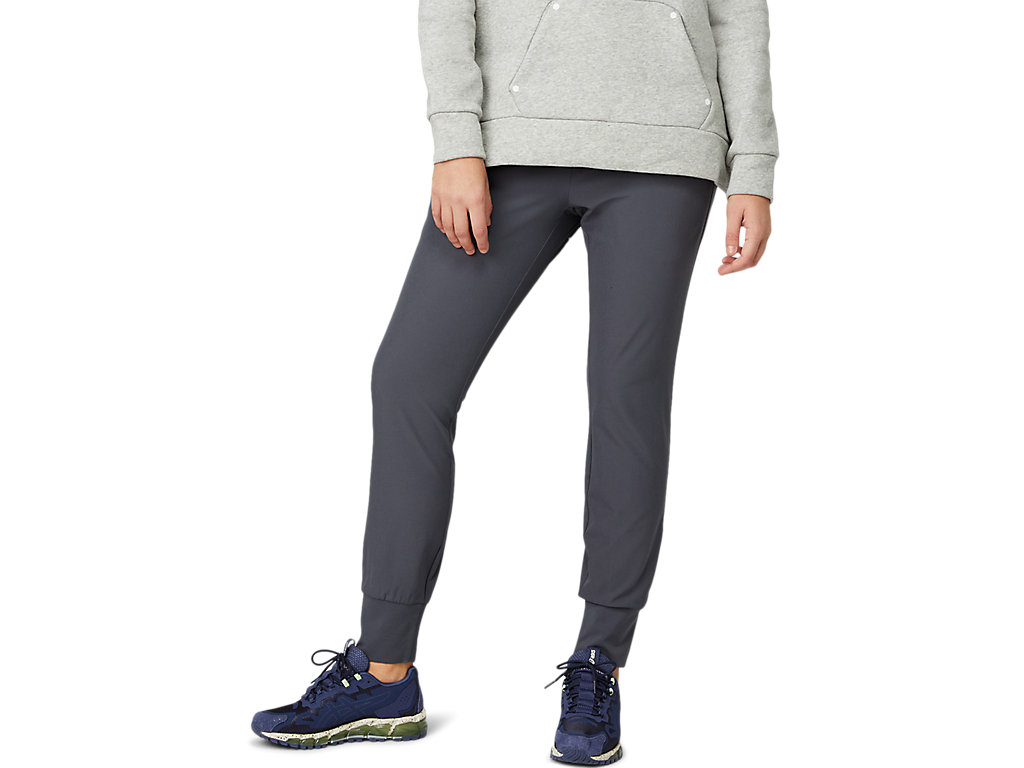 Calças Asics Stretch Tapered Feminino Cinzentas | 9245-KUMBR