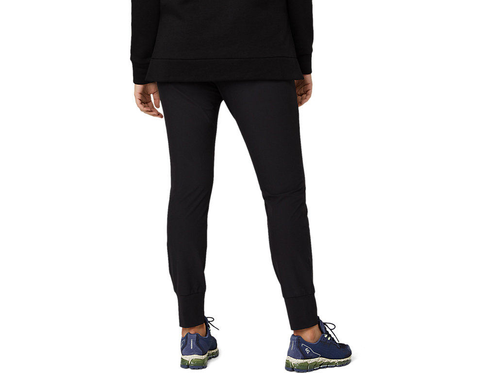 Calças Asics Stretch Tapered Feminino Pretas | 3642-BQINV