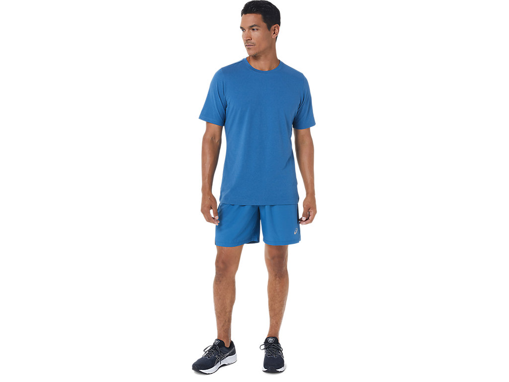 Calções Asics 7in 2 In 1 Masculino Azuis Cinzentas | 5049-UZKSV