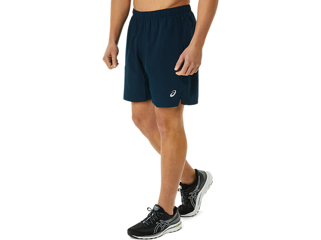 Calções Asics 7in 2 In 1 Masculino Azuis Verdes | 7548-OKJIP