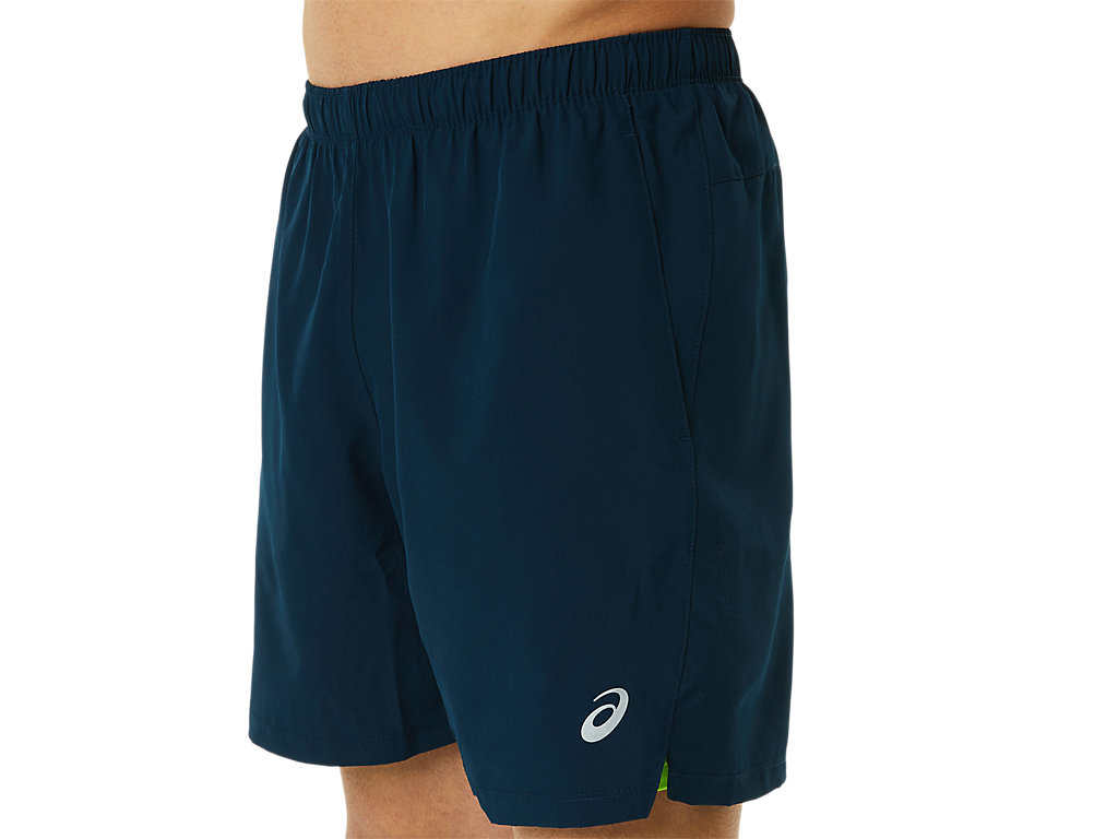 Calções Asics 7in 2 In 1 Masculino Azuis Verdes | 7548-OKJIP