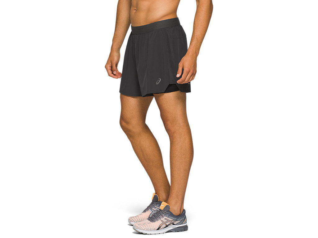 Calções Asics Estrada 2-N-1 5in Masculino Cinzentas Escuro | 3586-WQPSD