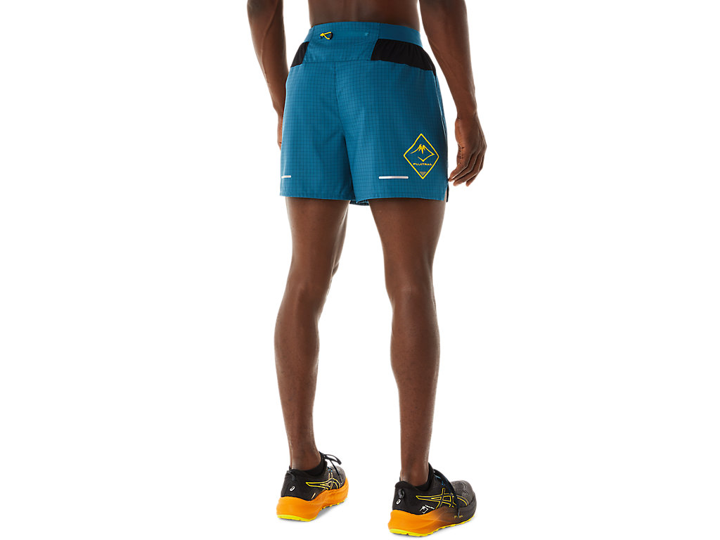 Calções Asics Fujitrail Logo Masculino Turquesa Amarelas | 5930-VGNEI