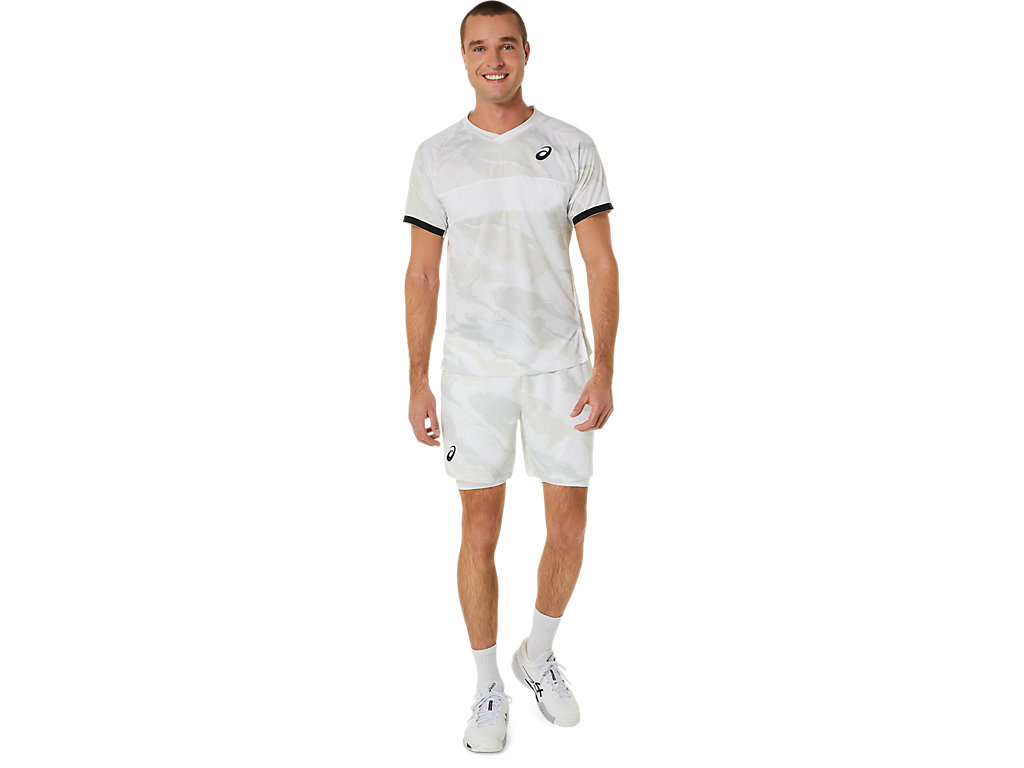 Calções Asics Match Gráficas 7in Masculino Branco | 7509-UZCMF