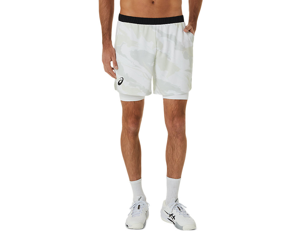 Calções Asics Match Gráficas 7in Masculino Branco | 7509-UZCMF