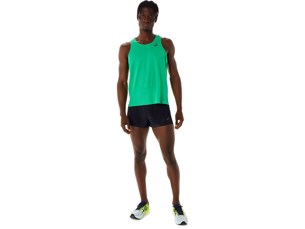 Calções Asics Metarun Split Masculino Pretas | 5382-BEROY