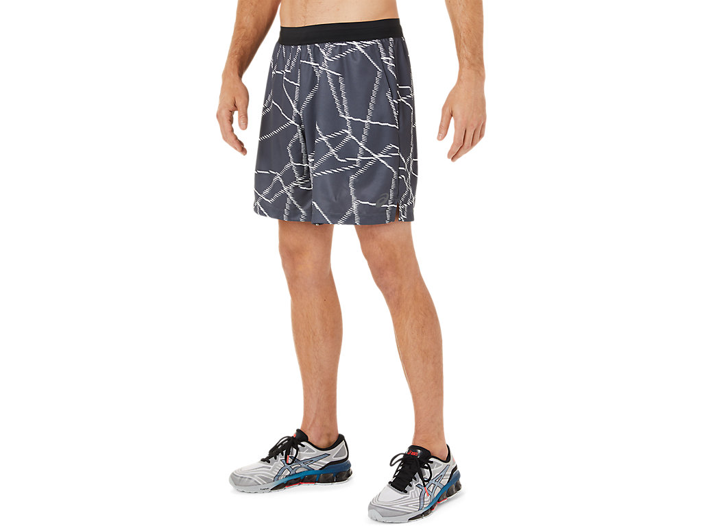 Calções Asics Seasonal All Over Prints Masculino Cinzentas | 5021-VBZME