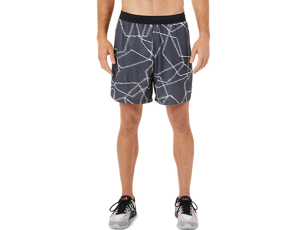 Calções Asics Seasonal All Over Prints Masculino Cinzentas | 5021-VBZME