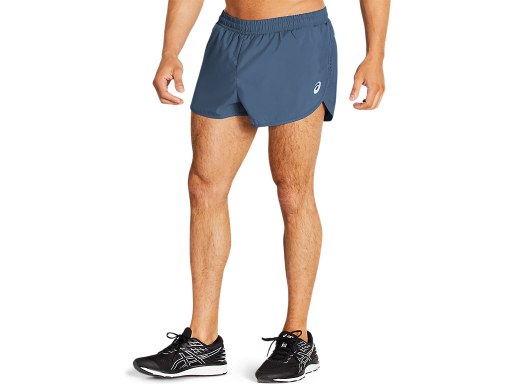 Calções Asics Split Masculino Azuis | 3527-JKSAV