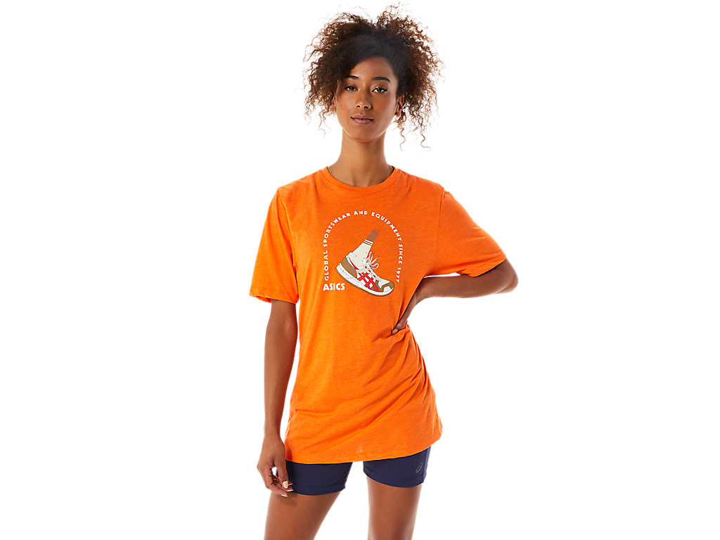 Camiseta Asics 1977 Global Sportswear Tee Masculino Laranja | 2376-CEZPX