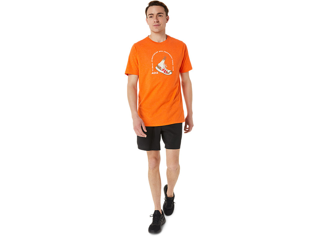 Camiseta Asics 1977 Global Sportswear Tee Masculino Laranja | 2376-CEZPX