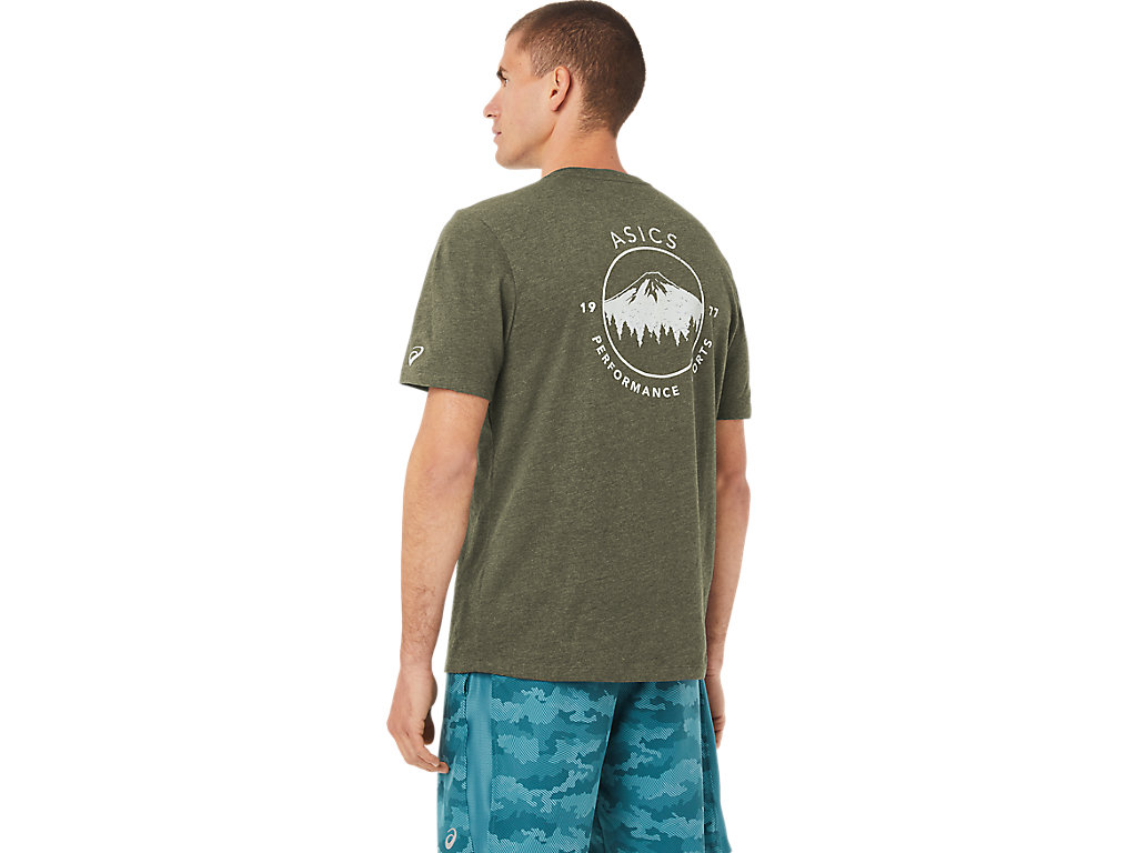 Camiseta Asics 1977 Mtn Pocket Tee Masculino Verde Oliva | 2839-SBAGF