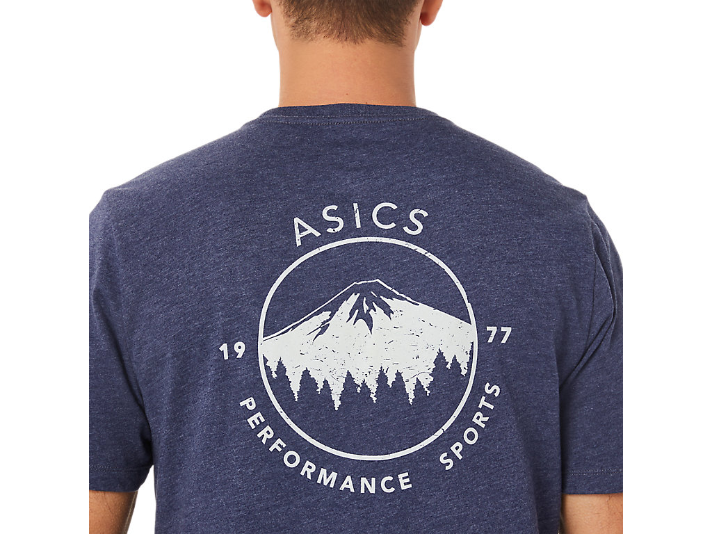 Camiseta Asics 1977 Mtn Pocket Tee Masculino Azul Marinho | 6235-JHKWC