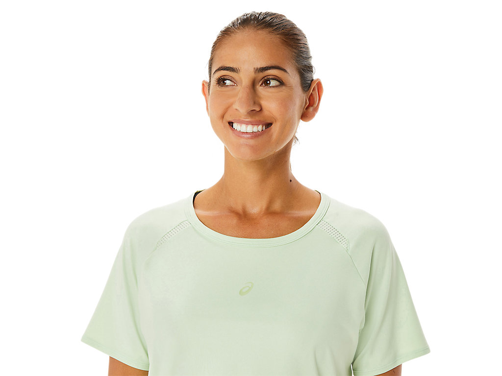 Camiseta Asics Actibreeze Sleeve Feminino Verdes | 5927-VQUAX