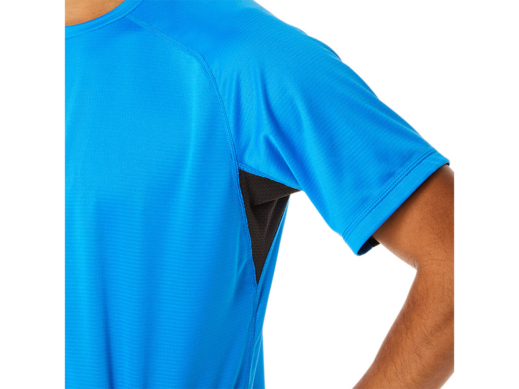 Camiseta Asics Active Sleeve Masculino Azuis | 5018-BHGLY