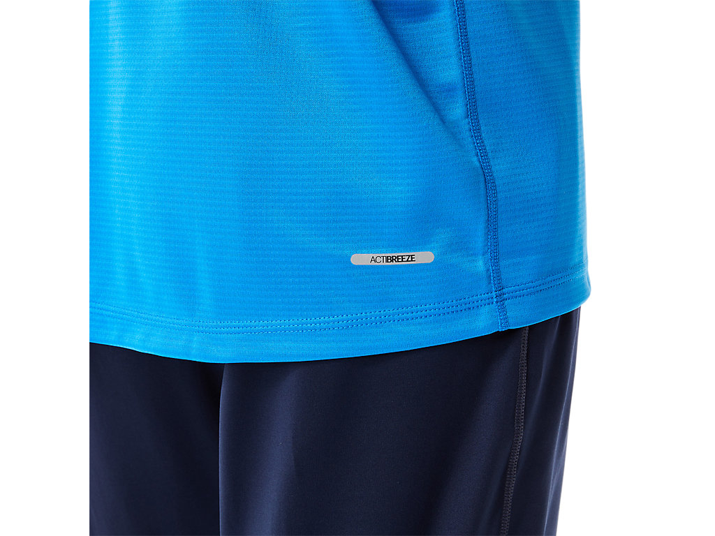 Camiseta Asics Active Sleeve Masculino Azuis | 5018-BHGLY