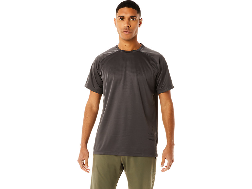 Camiseta Asics Active Sleeve Masculino Obsidiana Cinzentas | 9675-MEQTG