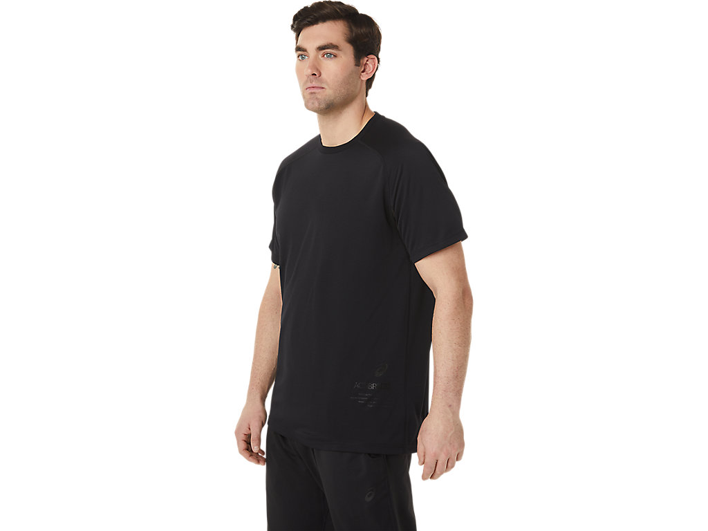 Camiseta Asics Active Sleeve Masculino Pretas | 6953-OHMJR