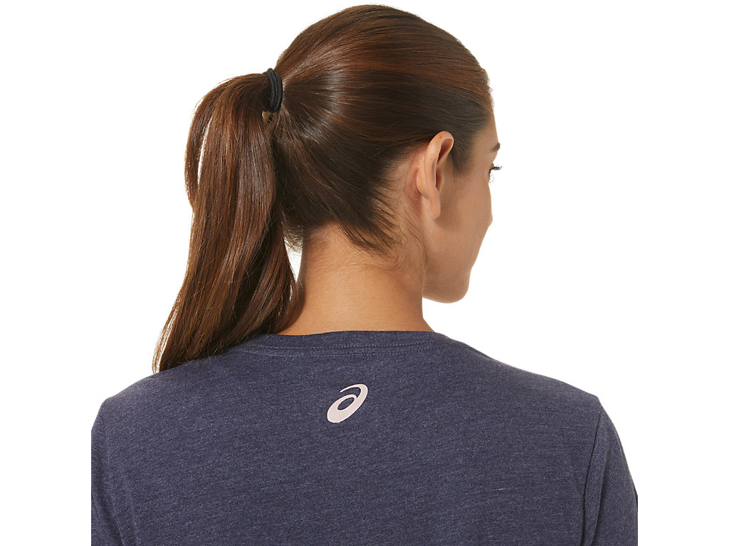 Camiseta Asics Adventure Alanna Vneck Feminino Azul Marinho | 6471-XWYUB