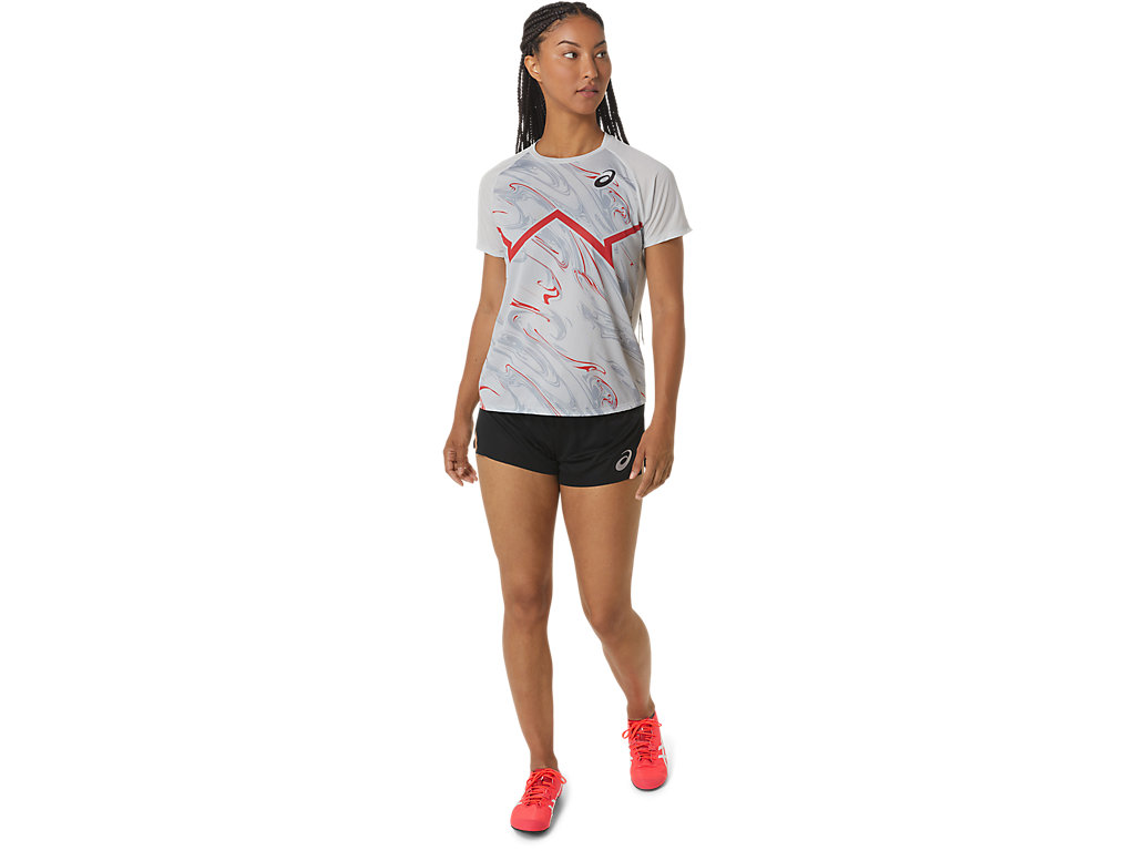 Camiseta Asics Cj-Line Light Sleeve Feminino Cinzentas Vermelhas | 0624-XQMFC