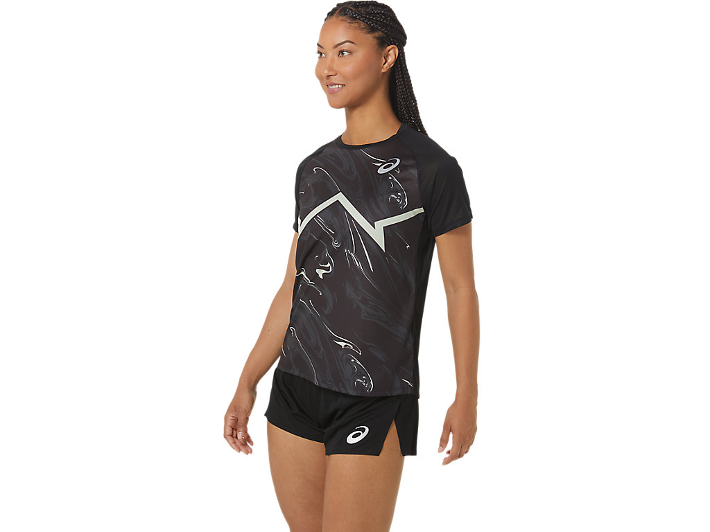 Camiseta Asics Cj-Line Light Sleeve Feminino Pretas Verdes | 1497-GQBTK