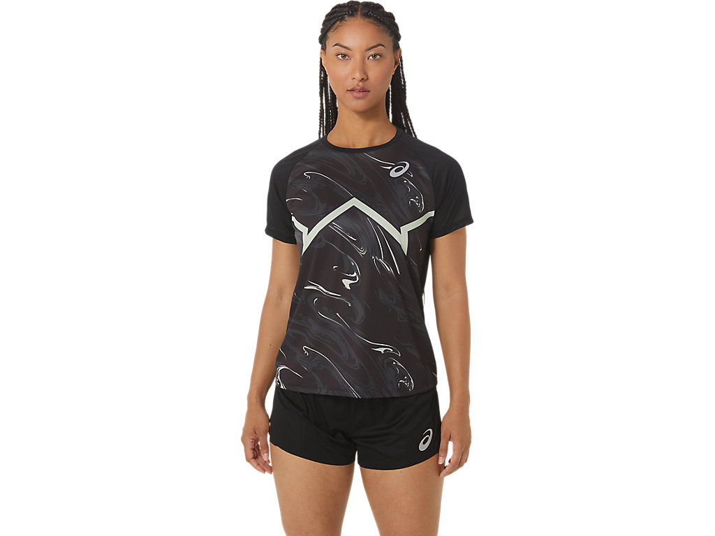 Camiseta Asics Cj-Line Light Sleeve Feminino Pretas Verdes | 1497-GQBTK