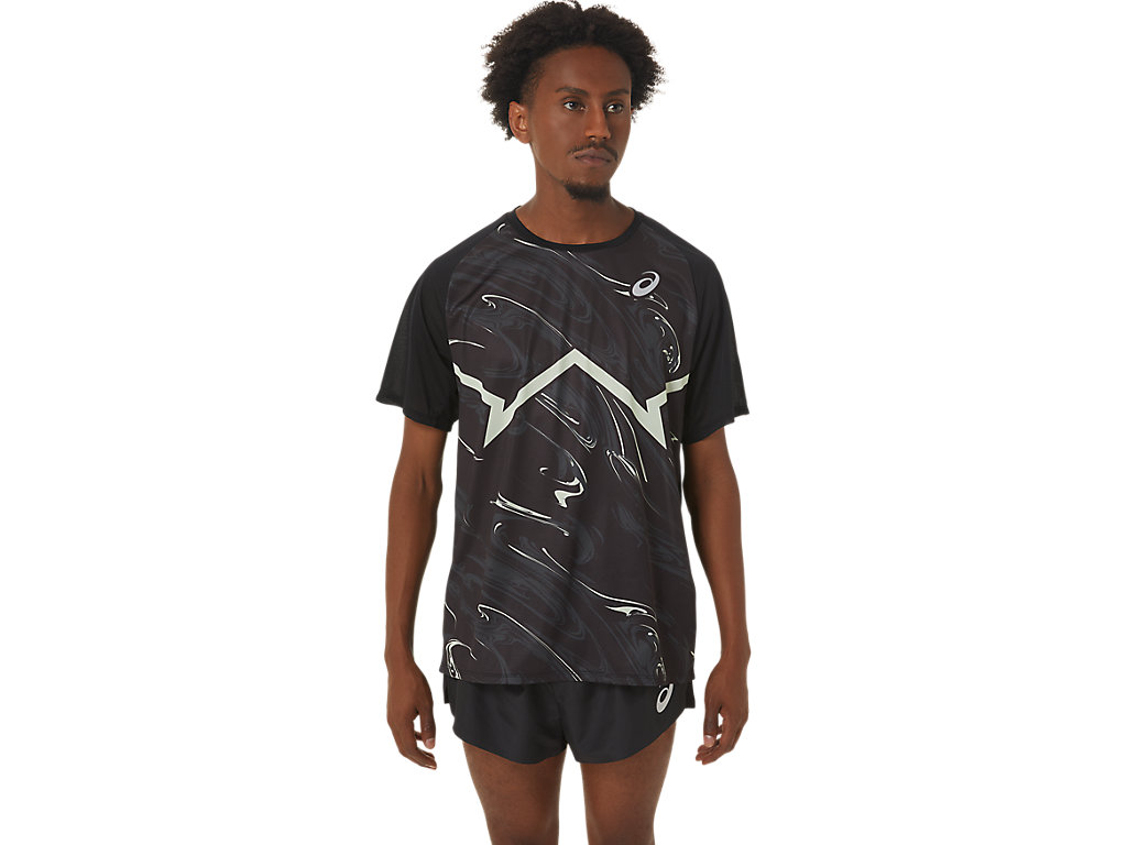 Camiseta Asics Cj-Line Light Sleeve Masculino Pretas Verdes | 6315-AQJZD