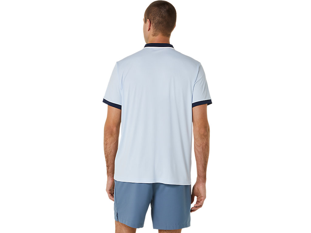 Camiseta Asics Court Masculino Azuis | 4250-POTGN