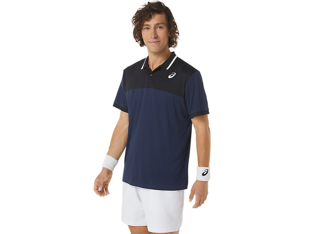 Camiseta Asics Court Masculino Pretas | 4278-CHYBO