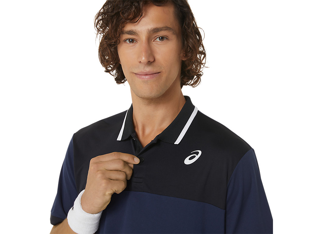 Camiseta Asics Court Masculino Pretas | 4278-CHYBO