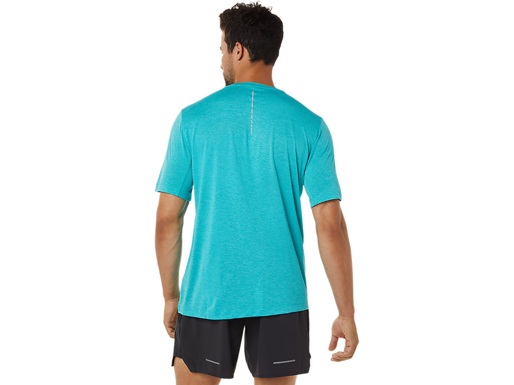 Camiseta Asics Curta Sleeve Performance Masculino Azuis | 3295-CHUVA