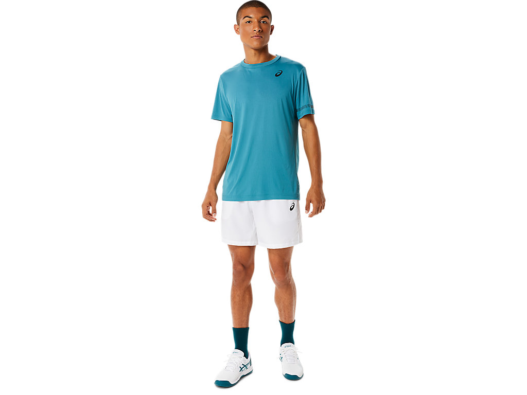 Camiseta Asics Curta Sleeve Tee Masculino Verdes Escuro | 1875-BUERF