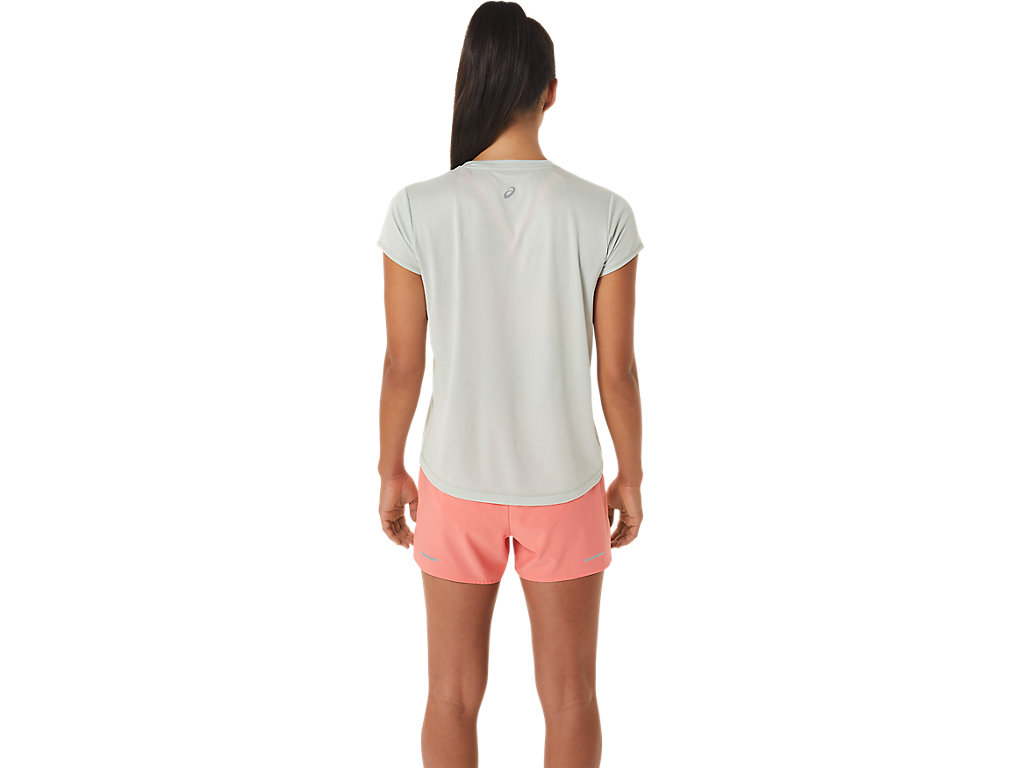 Camiseta Asics Fujitrail Logo Sleeve Feminino Luz Verde Oliva | 2301-FNBZS