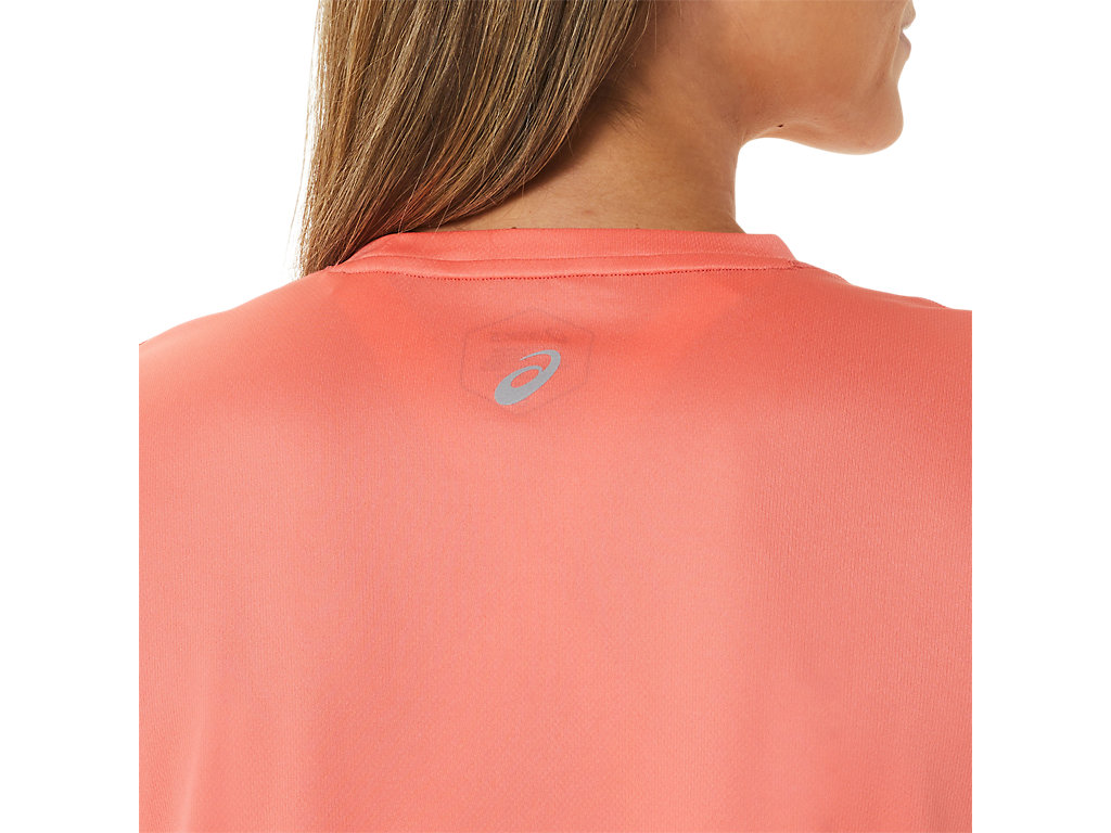 Camiseta Asics Fujitrail Logo Sleeve Feminino Rosa | 8179-RPXGU