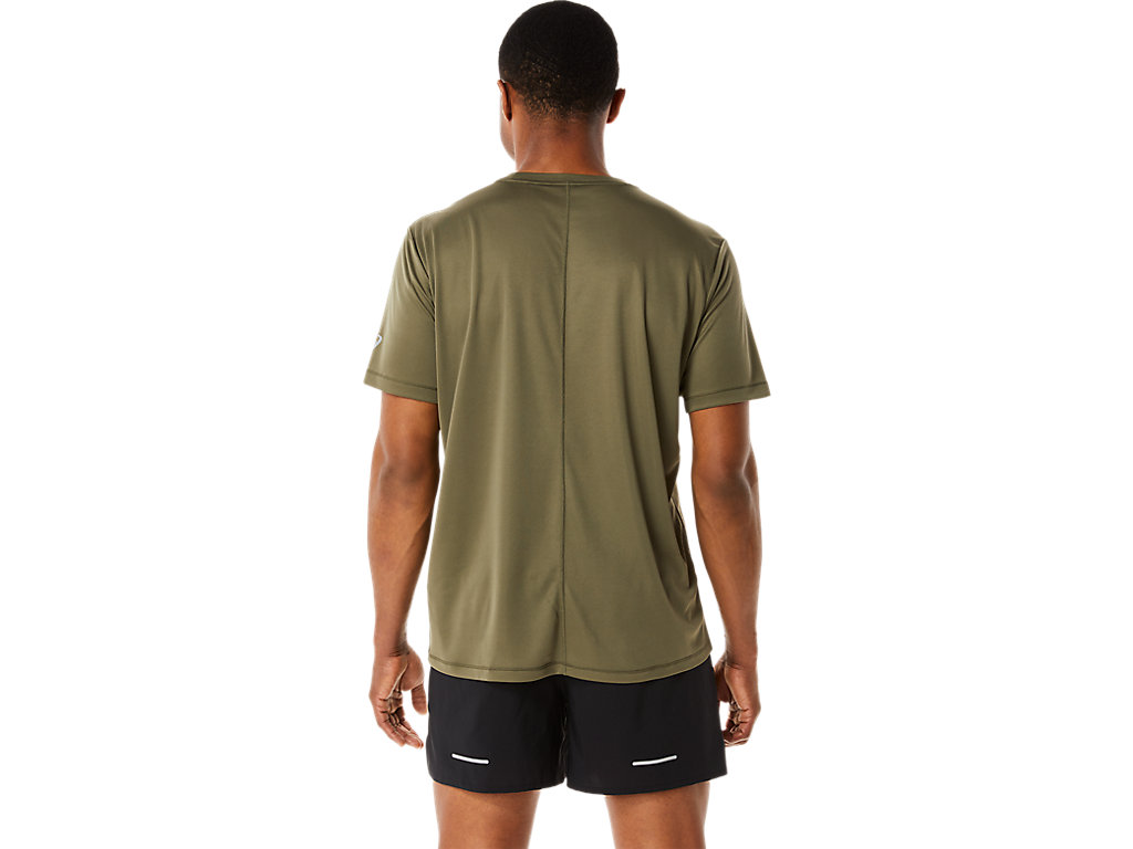 Camiseta Asics Fujitrail Logo Sleeve Masculino Verdes | 4250-UWKEC