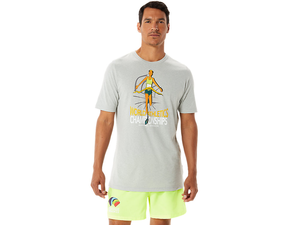 Camiseta Asics Gráficas Ss Wch Masculino Luz Cinzentas | 4830-CFGUO