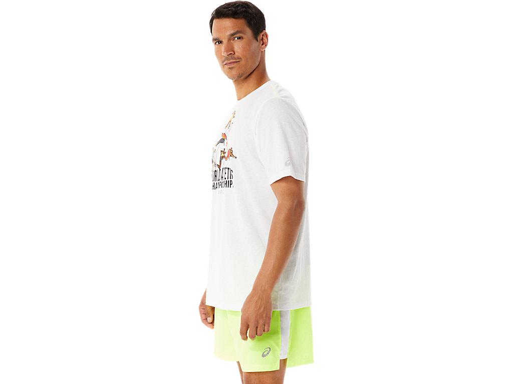 Camiseta Asics Gráficas Ss Wch Masculino Branco | 4917-LWEZG