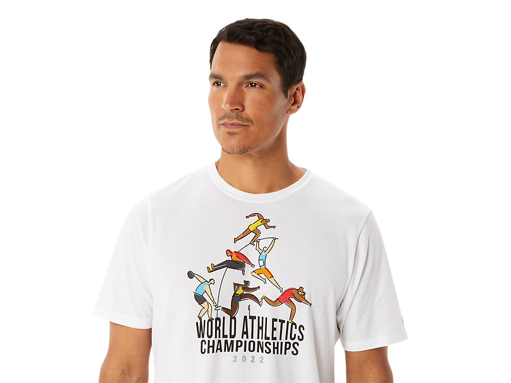 Camiseta Asics Gráficas Ss Wch Masculino Branco | 4917-LWEZG