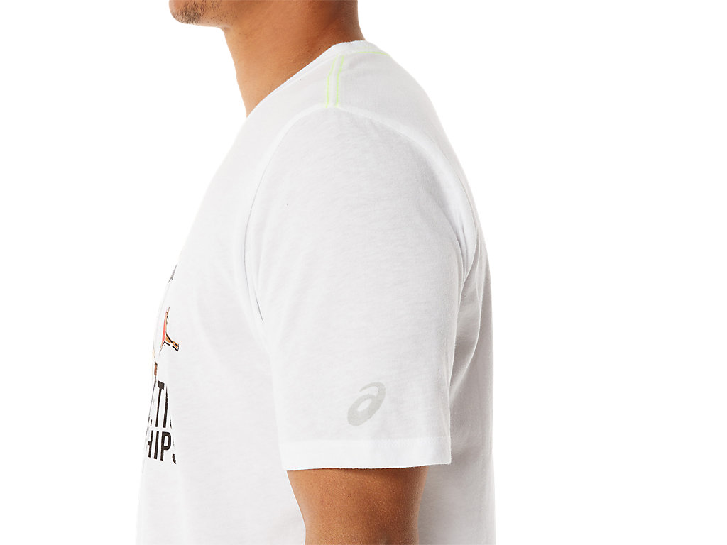 Camiseta Asics Gráficas Ss Wch Masculino Branco | 4917-LWEZG