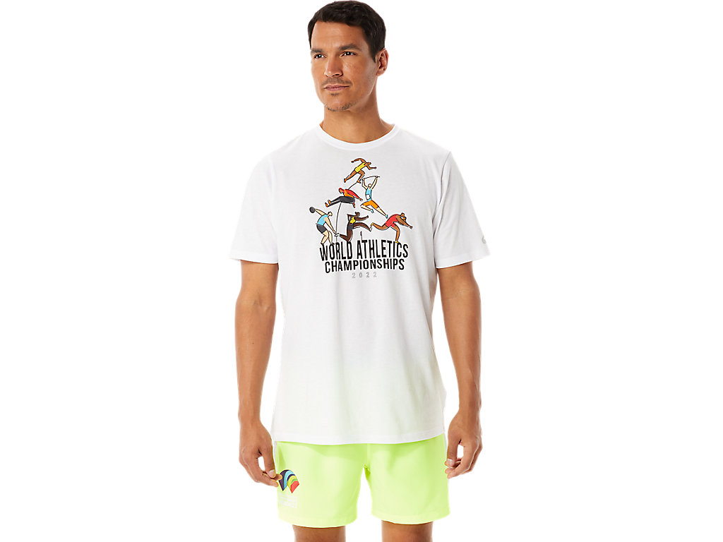 Camiseta Asics Gráficas Ss Wch Masculino Branco | 4917-LWEZG