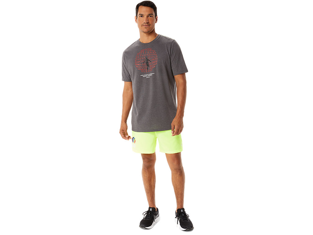 Camiseta Asics Gráficas Ss Wch Masculino Cinzentas Escuro | 5703-TZKRS