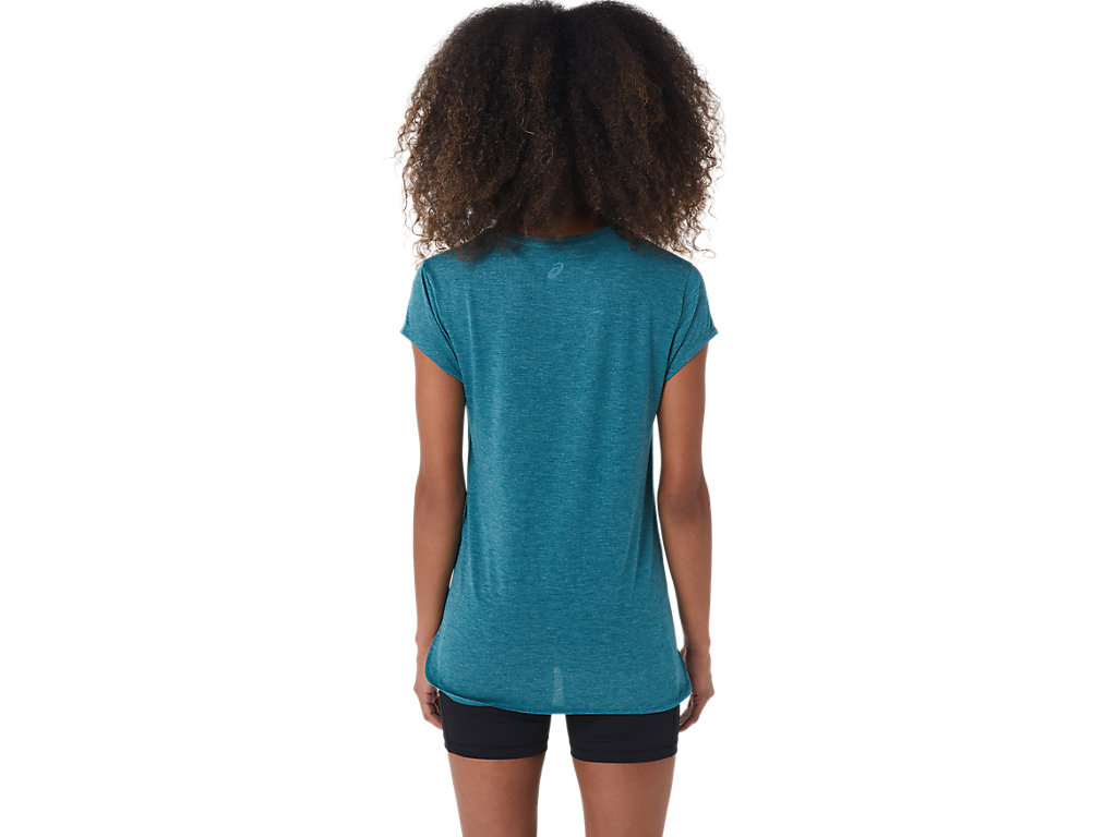 Camiseta Asics Heather Vneck Feminino Verdes Escuro | 2364-HARTU