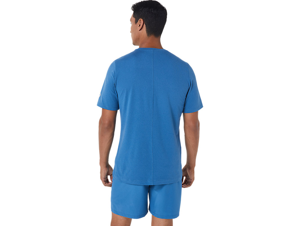 Camiseta Asics Hthr Tech Masculino Azuis | 8514-MZOGP