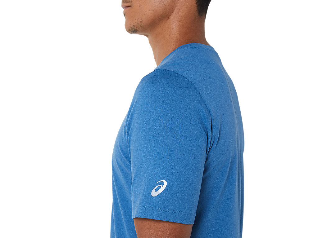 Camiseta Asics Hthr Tech Masculino Azuis | 8514-MZOGP