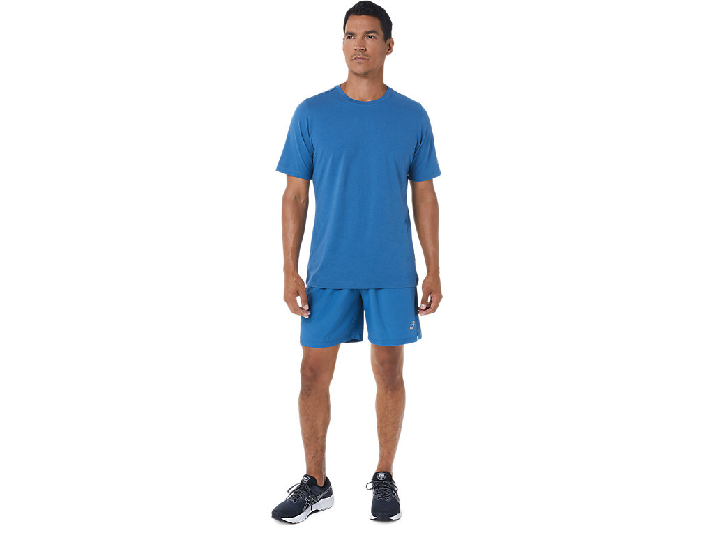 Camiseta Asics Hthr Tech Masculino Azuis | 8514-MZOGP