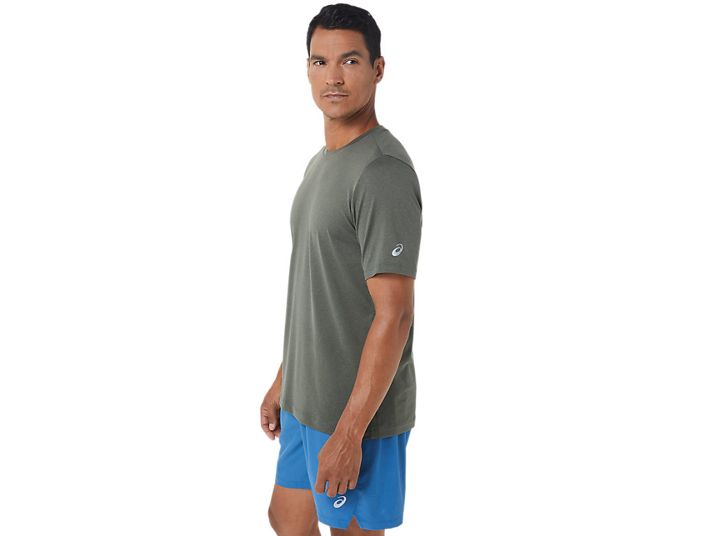 Camiseta Asics Hthr Tech Masculino Verdes | 1268-WJYSF